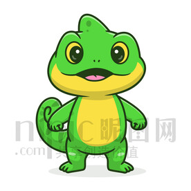 可爱卡通变色龙