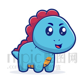 可爱卡通呆萌小恐龙