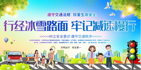 冬季交通安全宣传展板