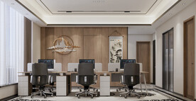 开放办公区效果图