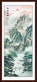 竖幅山水画