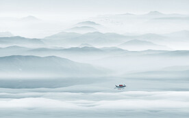 山水水墨山水图