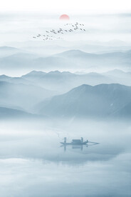 山水水墨画