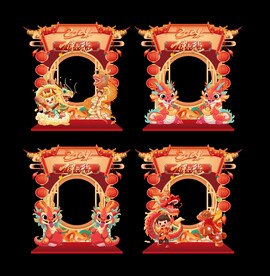 龙年年货节美陈摊位