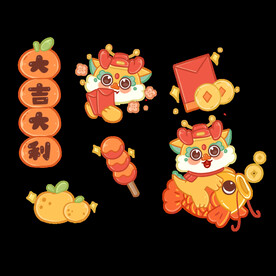 龙年贴纸