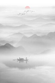 山水水墨画