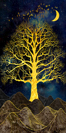 抽象发财树中式玄关