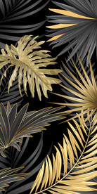 现代简约手绘家大叶大玄关