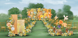 橙黄色户外婚礼