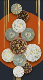 3D抽象几何形状玄关装饰画