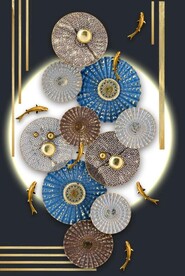 3D抽象几何形状玄关装饰画