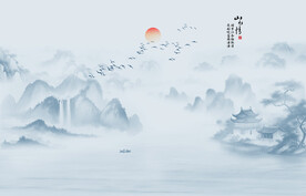 水墨山水画
