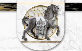 大理石马到成功装饰壁画