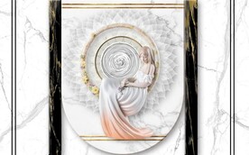 大理石石膏美女装饰壁画