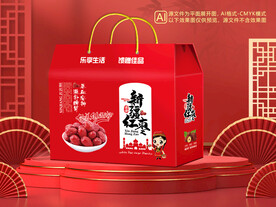 红枣包装平面图图片