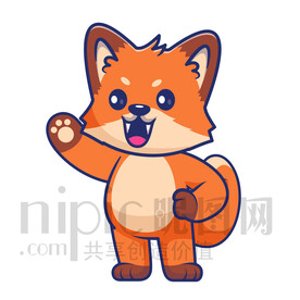 可爱卡通小动物小狐狸