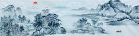 仿古山水画