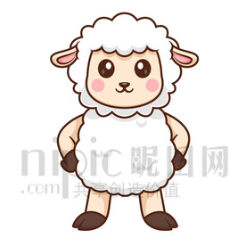 可爱卡通小绵羊小动物