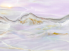 炫紫大理石山水连纹背景装饰画