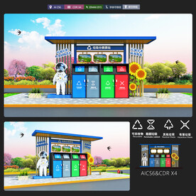 校园垃圾分类亭