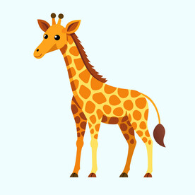 矢量野生动物长颈鹿