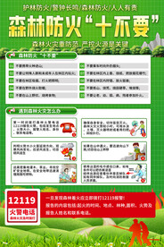  森林防火十不要宣传海报