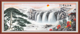 国画黄山迎客松