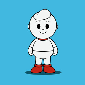 矢量人物卡通形象设计小白