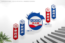 公安局派出所楼梯文化墙