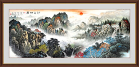 泰山 风景画