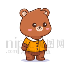 可爱卡通棕熊狗熊