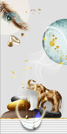 福象装饰画玄关背景