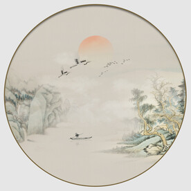 圆形古画