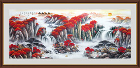 旭日东升国画