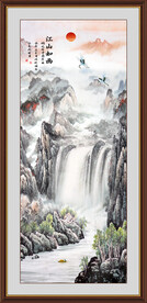 竖幅山水画