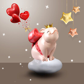 立体卡通萌宠动物儿童房装饰画