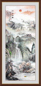 旭日东升国画