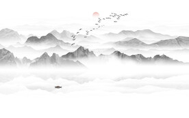 山水水墨画