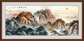 泰山日出国画