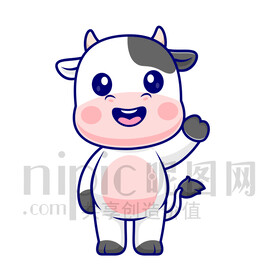 可爱卡通奶牛