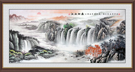 招财山水画
