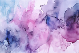 蓝紫色水彩水墨画背景