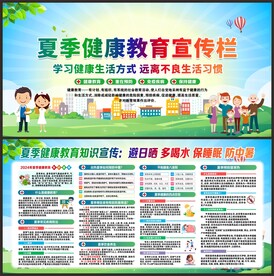 夏季健康教育展板