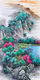 水墨山水挂画
