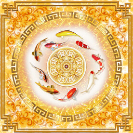 金色花纹吊顶