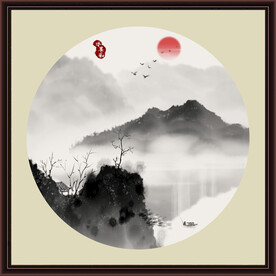 水墨山水无框画
