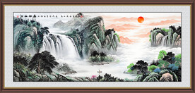 聚宝盆风水画