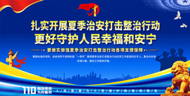 夏季治安打击整治宣传展板