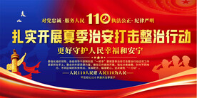 夏季治安打击整治行动展板