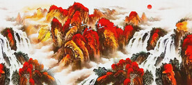 鸿运当头山水风景画